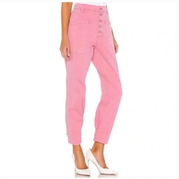 PISTOLA Tammy high rise trouser utility details button fly flamingo size 29 - Picture 1 of 12